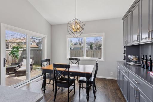 Informal dining with access to the back yard