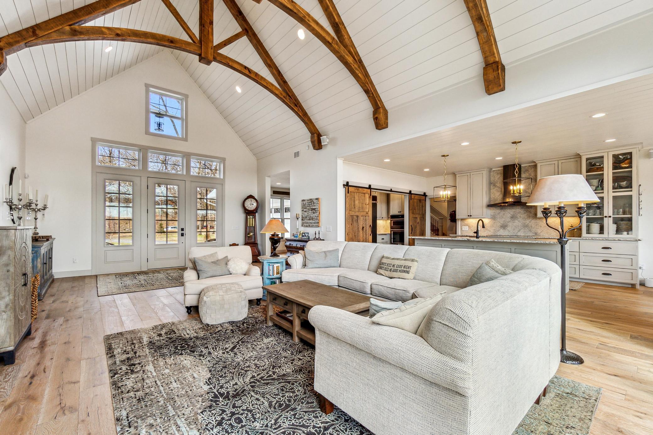 Main level features an open floor plan.