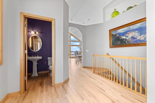 Main level 1/2 bath, and gorgeous views the second you walk in the door!