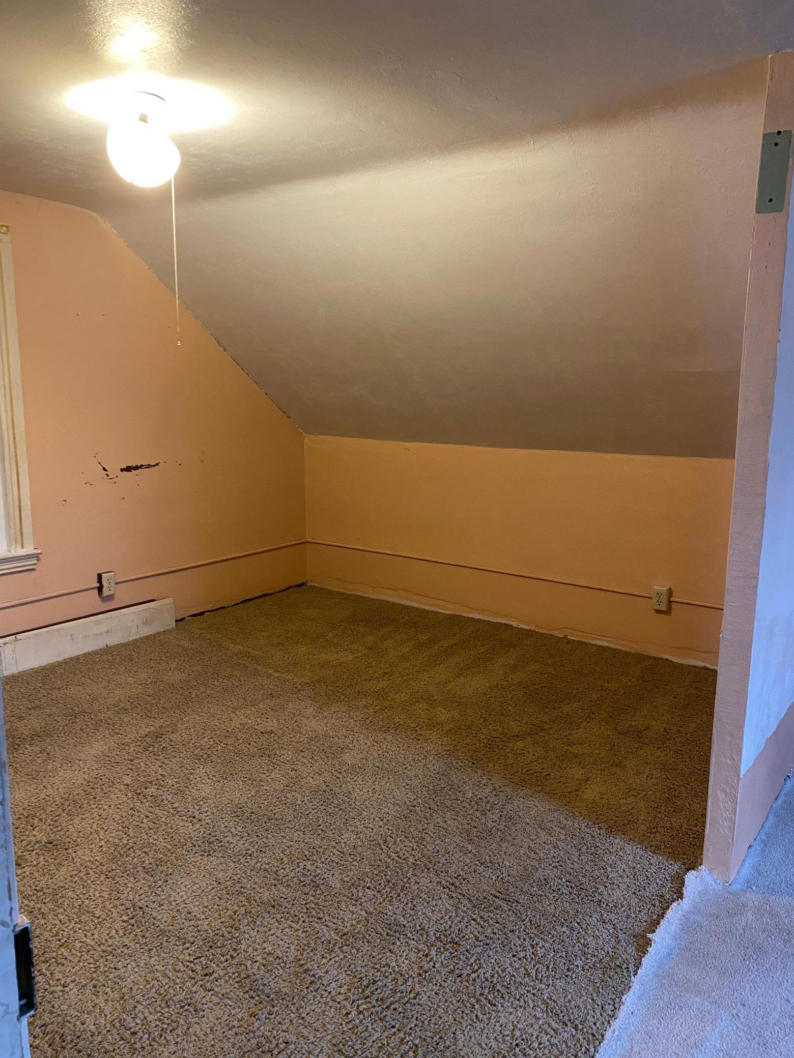 Second Upstairs Bedroom with Partial Wall Partition