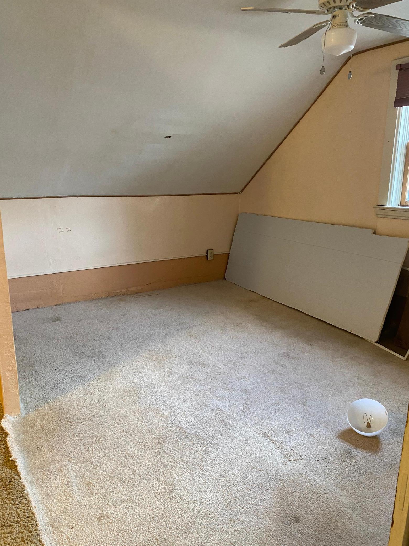 Second Upstairs Bedroom with Partial Wall Partition