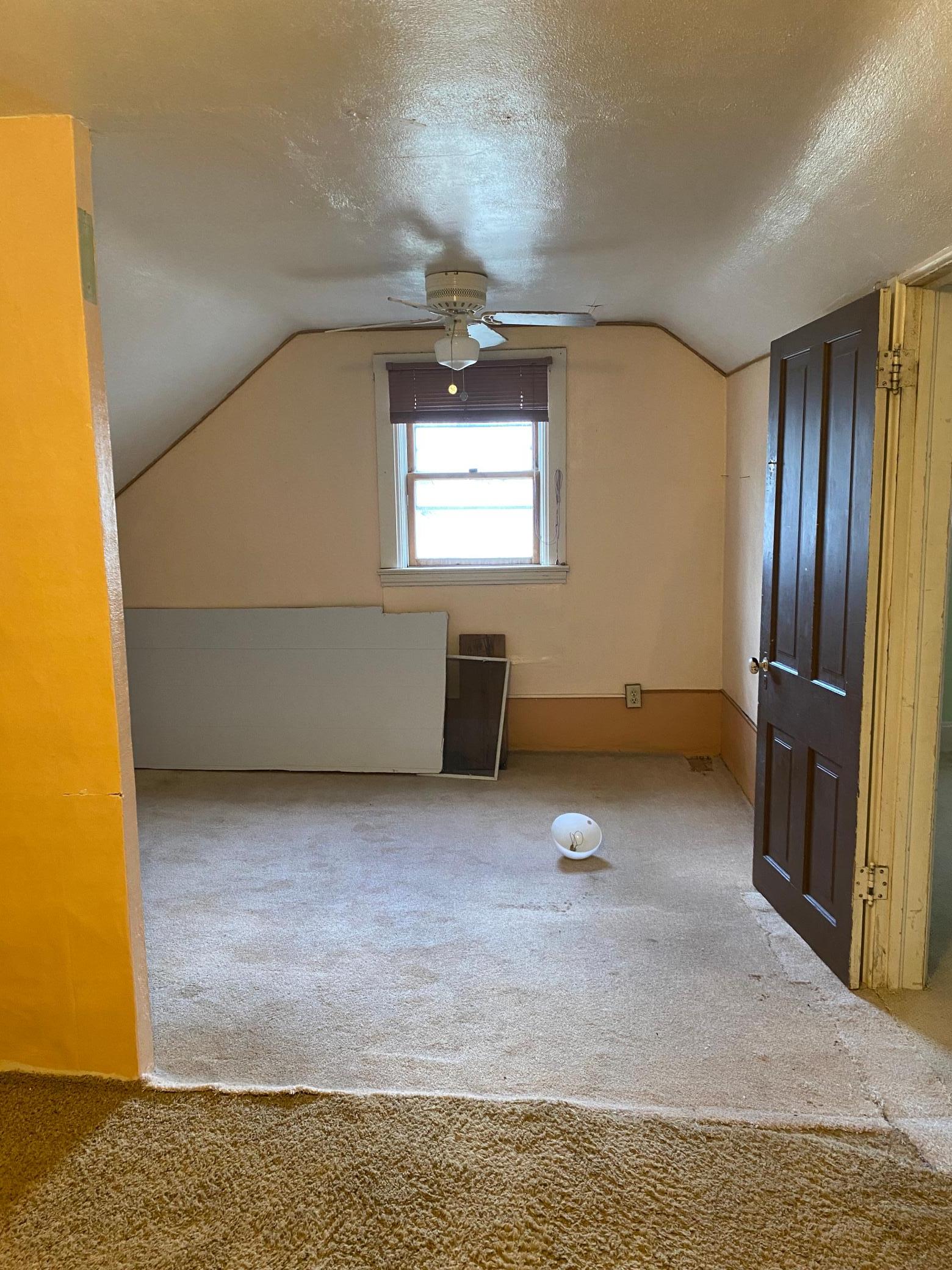 Second Upstairs Bedroom with Partial Wall Partition