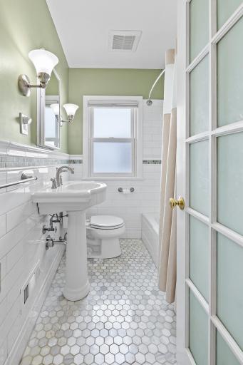 This fully remodeled bathroom is a showstopper!
