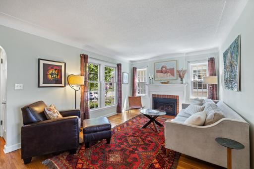 Sunny and bright living area with oversized Anderson windows.