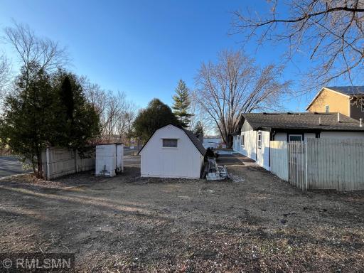 Behind garden shed