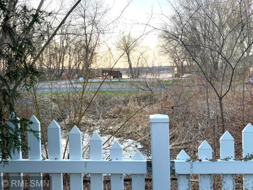 Just over the fence is the lake access