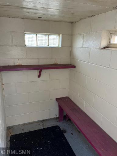 Interior of storm shelter