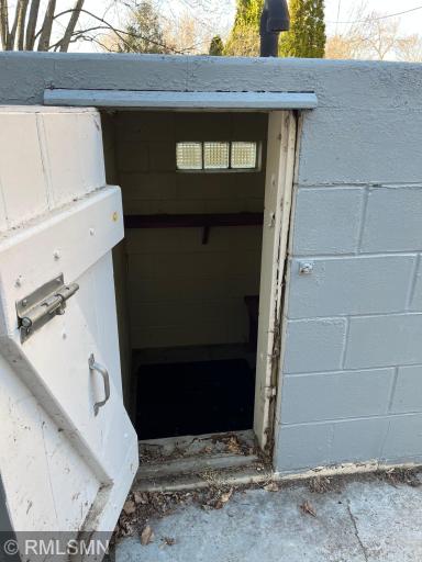 Entrance to storm shelter