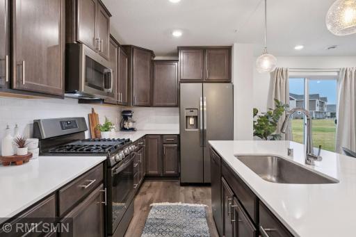 Abundance of cabinet and countertop space