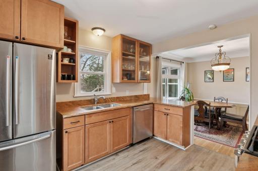 Lovely kitchen with granite counters and stainless appliances