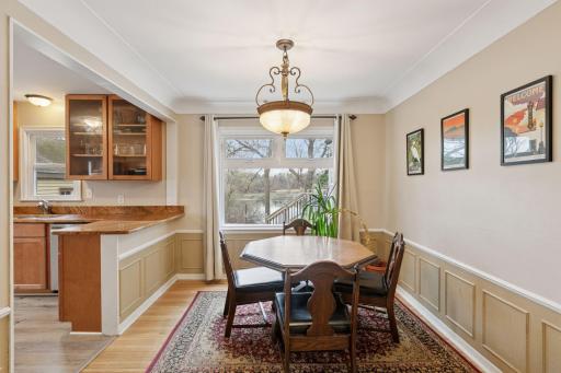 Dining space can easily fit a table for 6!