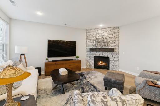View of the living room from another angle. Cozy movie nights are a must in here!