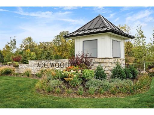 Welcome to Adelwood! Lovely entrance landscape.