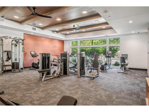 Lovely fitness center to get a workout in.