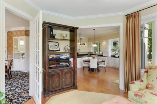 Sun room just off the kitchen