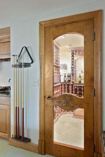 Exceptional climate controlled wine room