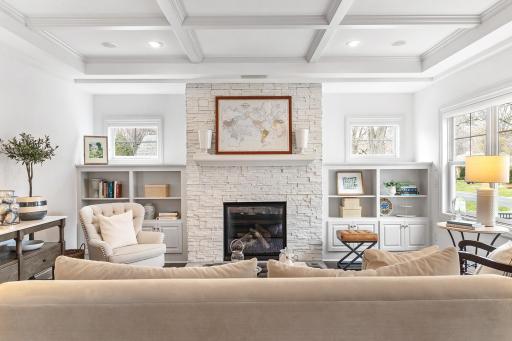 Great spaces to entertain or cozy up with a fire
