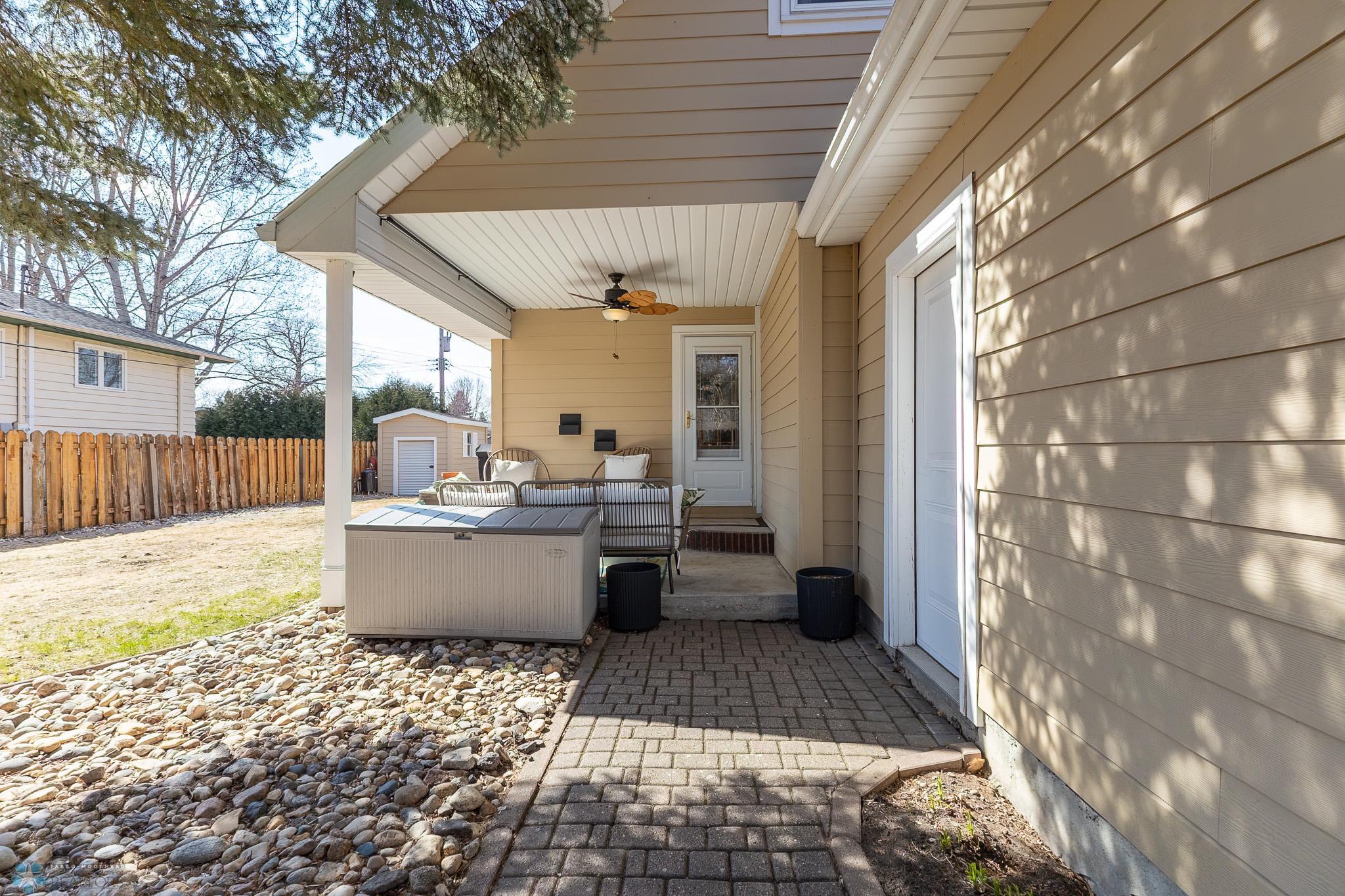 Backyard covered porch