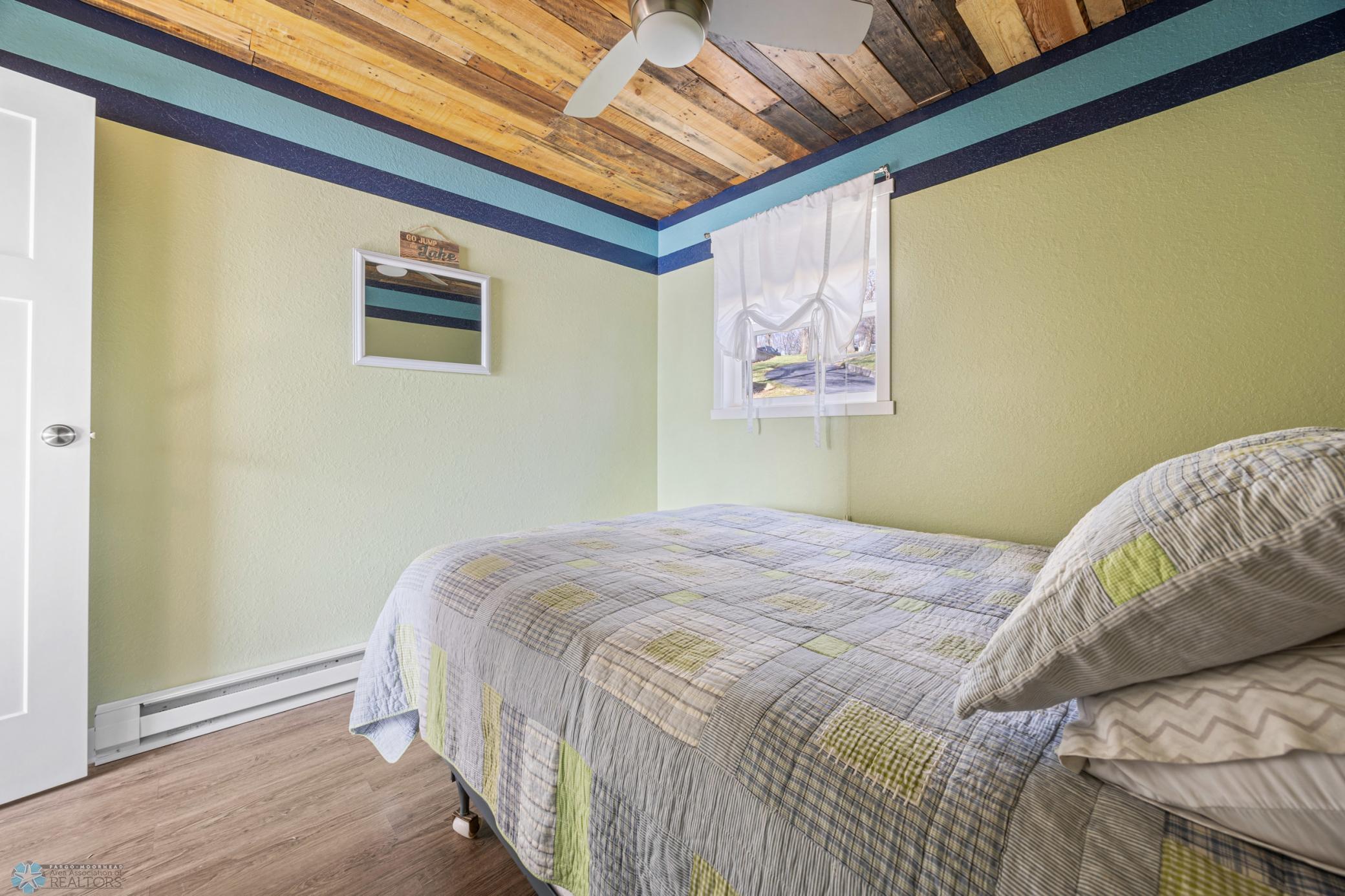 Bedroom1 with Reclaimed Wood Ceiling