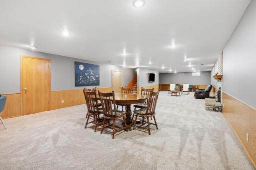 Huge lower level to host holidays and game nights.