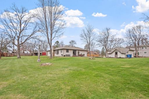 Large yard for entertaining, games, bags + hosting.