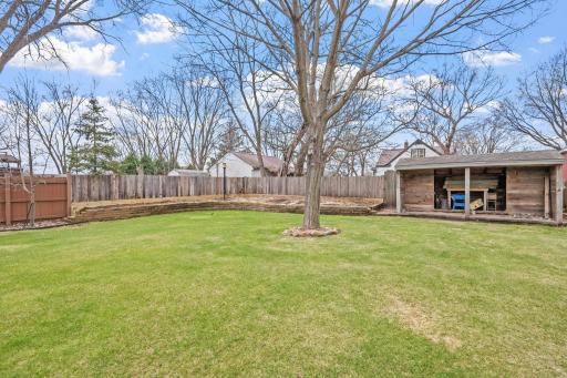 Newly updated fencing for private part of backyard.