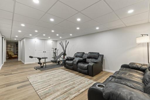 The basement was FULLY FINISHED! LED lighting, new LVP with moisture barrier & insulation underneath it, large closet spaces, 4th bedroom added, lower level bath remodel.