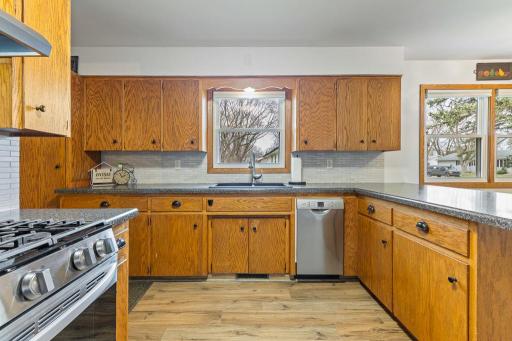 Great counterspace and a nice view to the backyard