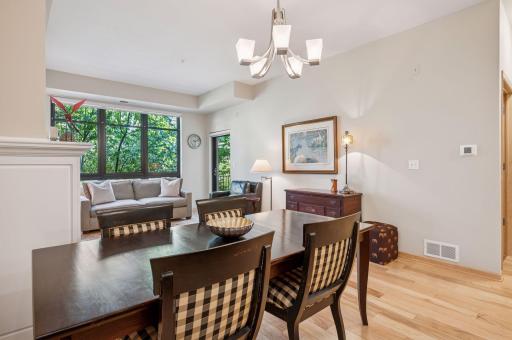Just another view of the spacious room with no lack of dining space.