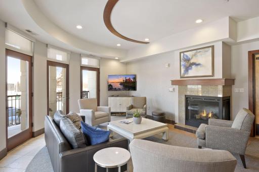 The "rounded" Community Room can be used at any time or privately rented for a nominal fee.