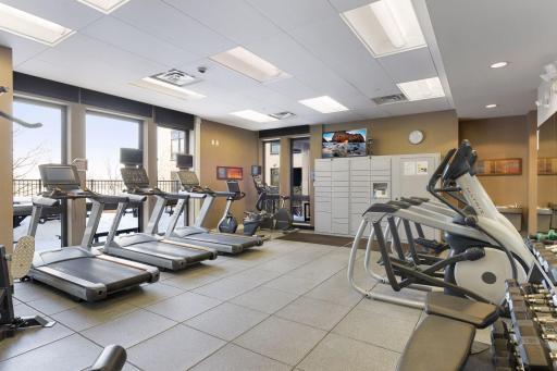 The fitness center.