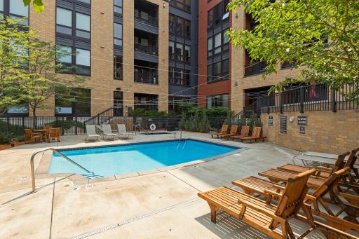 The heated pool and hot tub. No fee.
