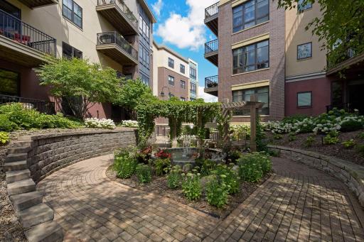 You will definitely hear and see the fountain from your balcony.