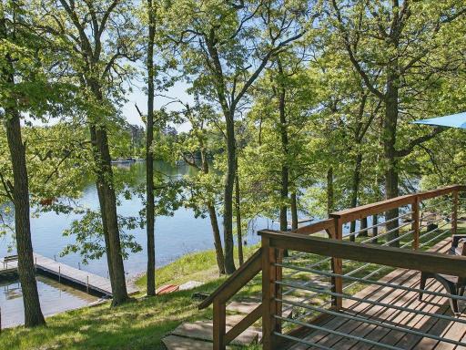 Beautiful deck overlooking West Twin Lake