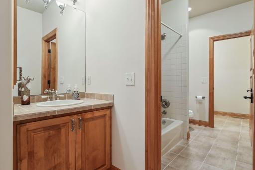Step from Bedroom #2 to the shared bathroom.