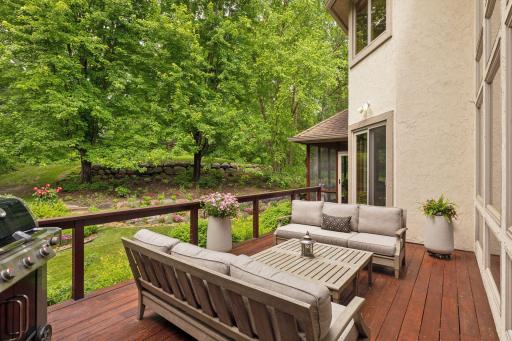 The back deck features Tiger Wood planking.