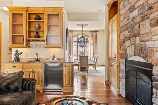 From the dining room, you step into the kitchen and informal main living room