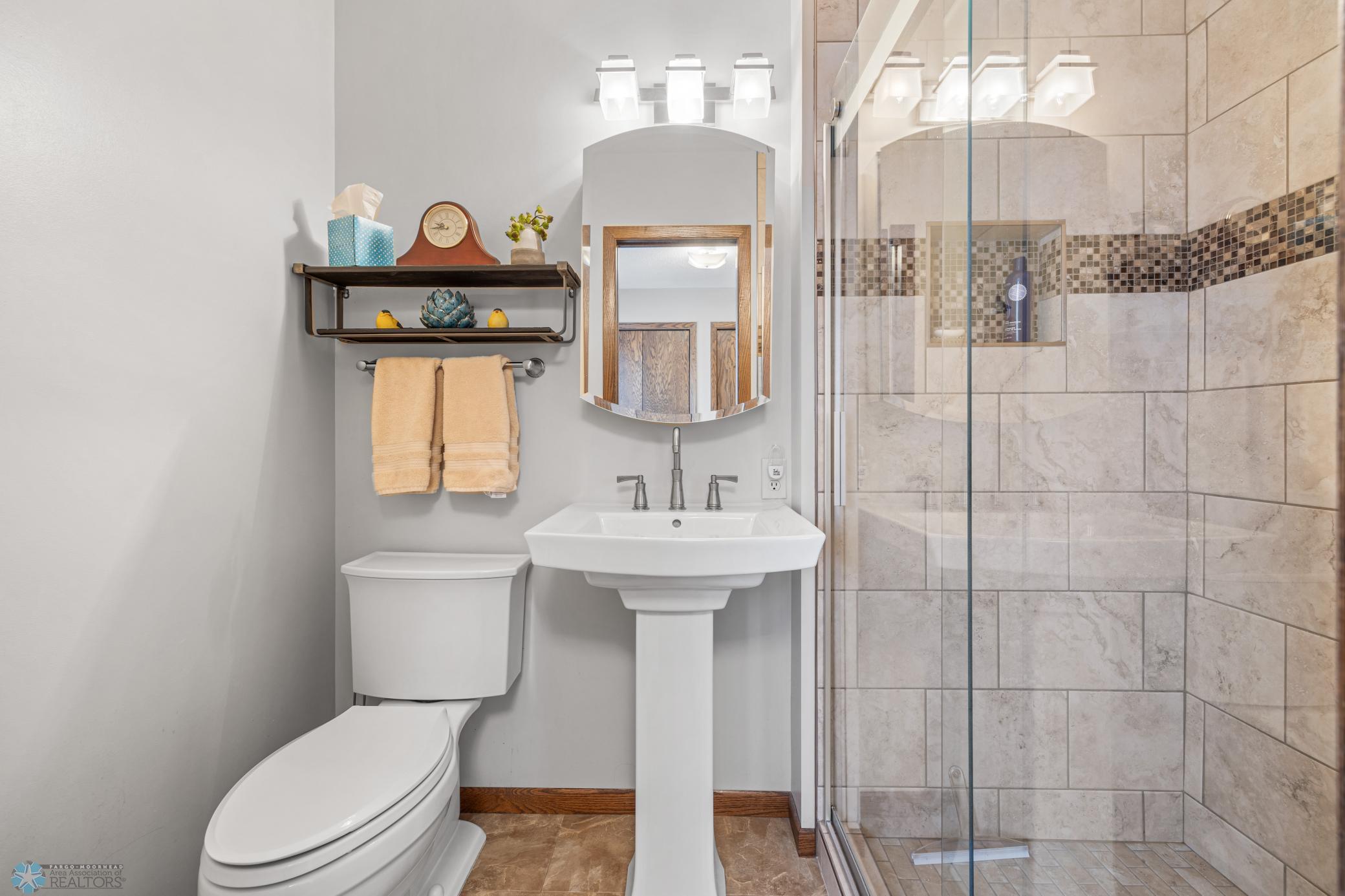 Primary bedroom updated bath