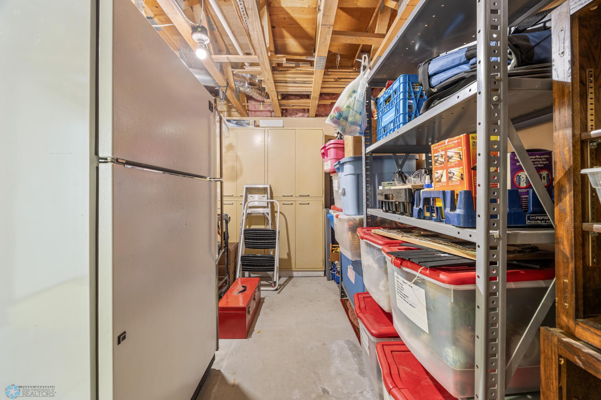 Basement storage room