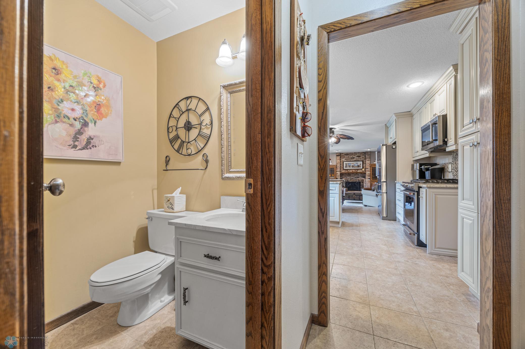 1st floor 1/2 bath off garage entry