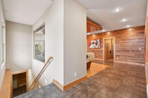 Natural woodwork brings warmth throughout