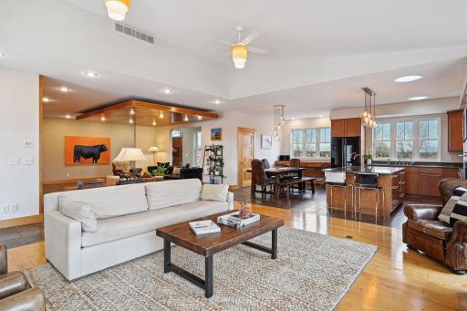 Seamless continuity between rooms creates an effortless transition throughout the space.