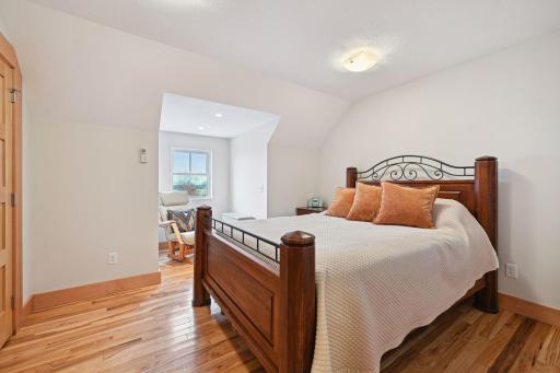 Upper level bedroom has added privacy from rest of home