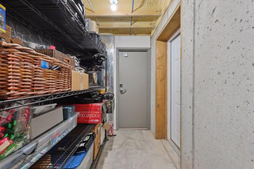 13x5 storage closet and built in 12x4 fire-proof safe closet to protect all your valuables!