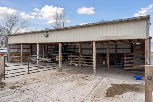 The cattle barn boasts an efficient layout, making daily operations seamless and optimizing the workflow for both livestock and caretakers.
