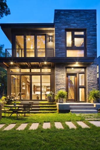3750 W Bde Maka Ska Parkway front entry, patio and sliding doors to main living space