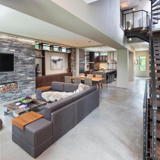 Main living space is perfect for intimate dinners or lively get togethers