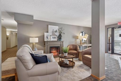 Welcoming and cozy shared condominium entry space!