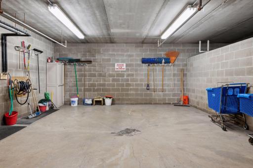 Residents enjoy the convenience of an indoor car wash!