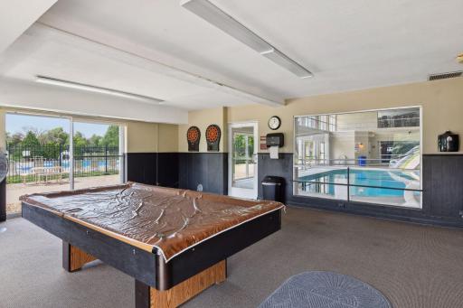 There is even a game room for billiards and darts!
